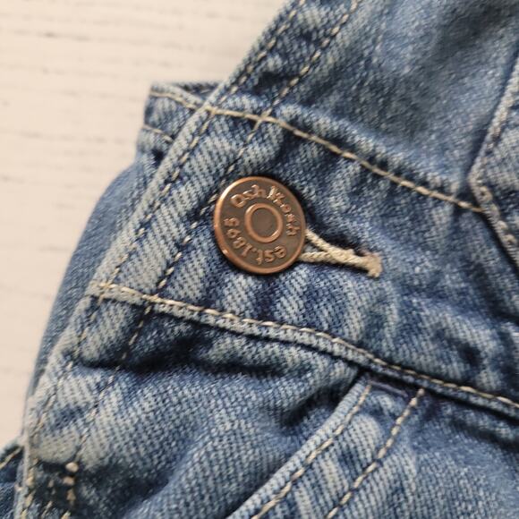 Oshkosh B'Gosh Size 18mo Classic Medium Wash Long Overalls Bibs Jeans Denim - Picture 5 of 7